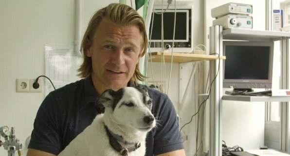 Hulp door dierenarts Piet Hellemans en Stichting DierenLot aan een hond
